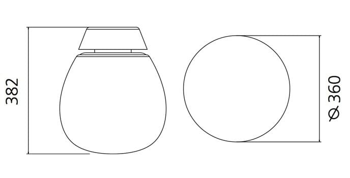 Настенный светильник / потолочный светильник из дутого стекла Artemide Empathia ARCH-00001753 - Вид №4