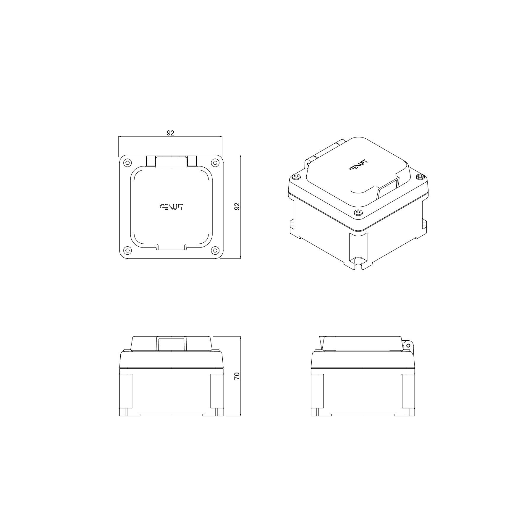 Анодированный алюминиевый внешний корпус электрической системы Genuit Graphite ARCH-00148807 - Вид №3