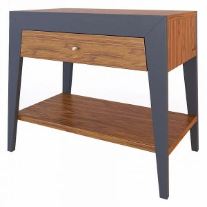 Тумбочка прикроватная с ящиком орех 62 см Still BRAGIN DESIGN  256433 Коричневый;серый