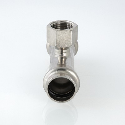 VTi.932.I.180418 Фитинг из нержавеющей стали – пресс-тройник с внутренней резьбой Valtec 18 мм х 1/2"  - Вид №2