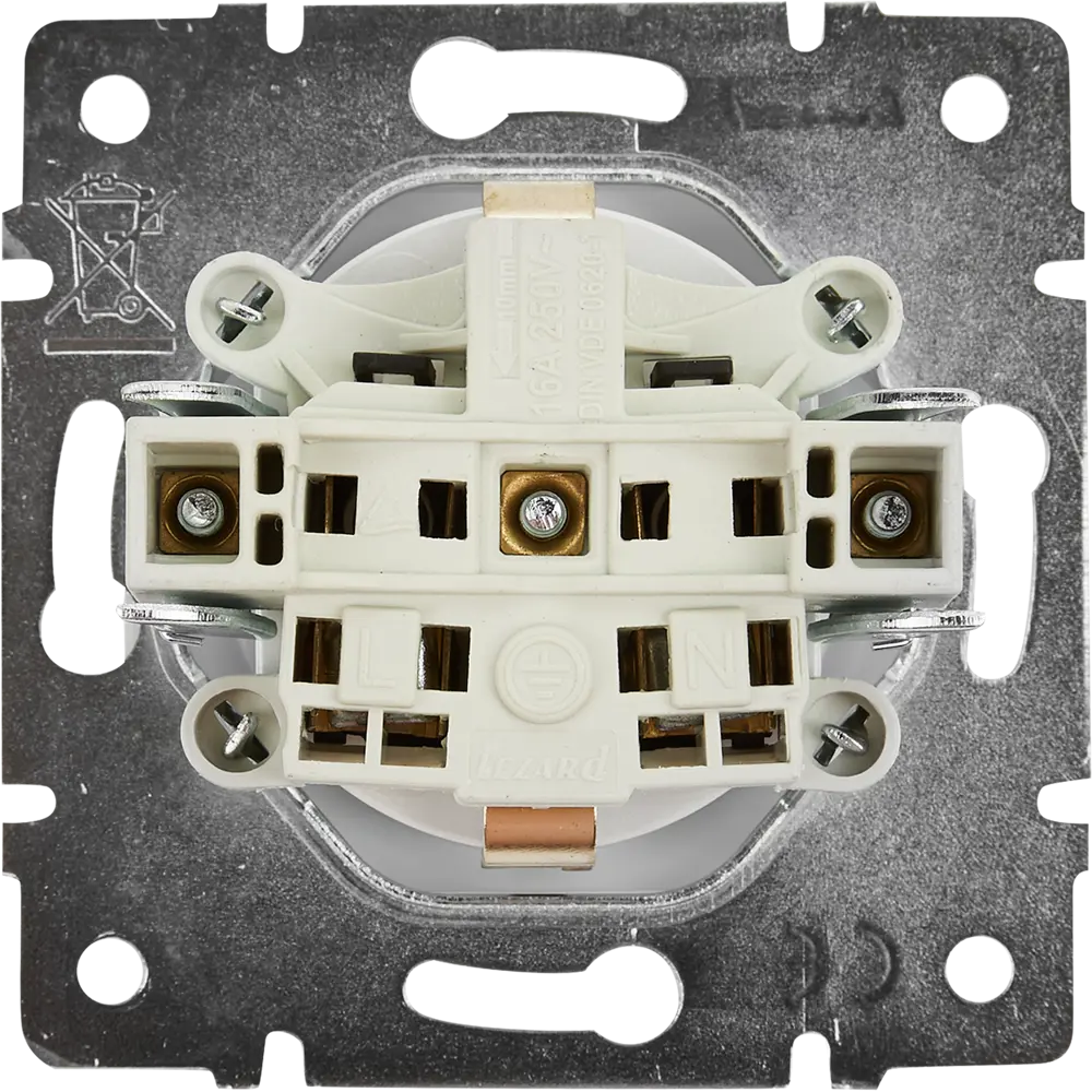 Розетка Lezard Karina без заземления цвет матовый серый STLM-2167692 - Вид №3