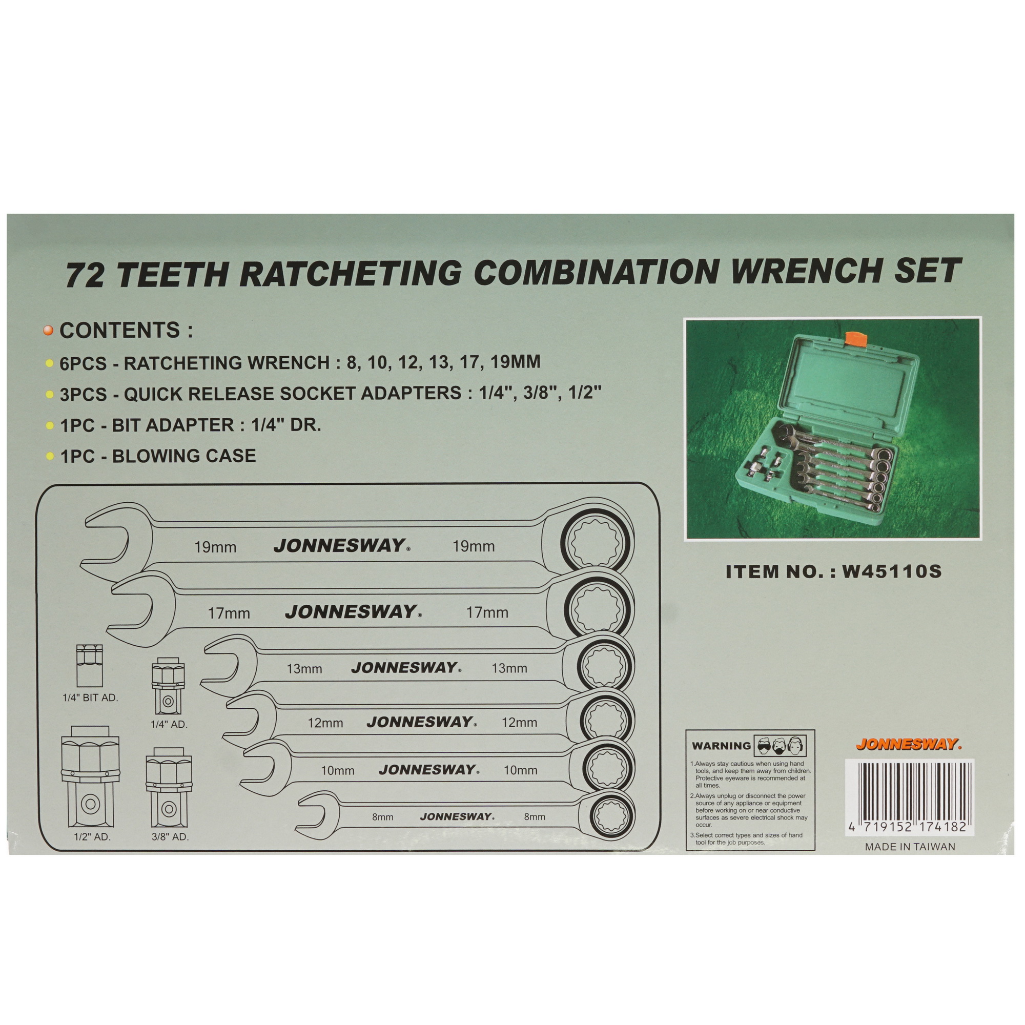 Набор ключей Jonnesway W45110S 8185427 STDN-0031165 - Вид №2