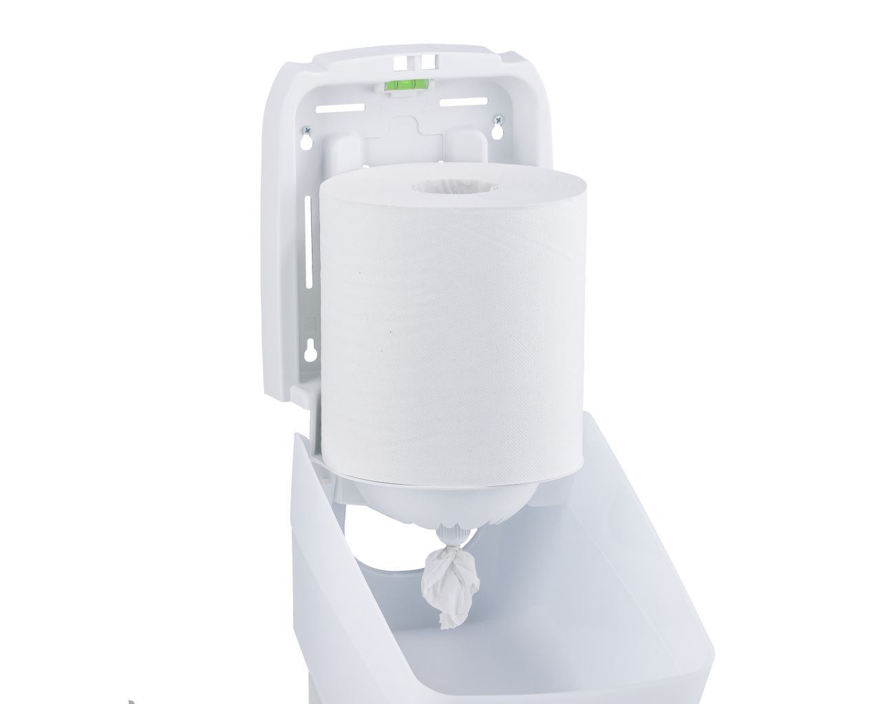 CHB101 Контейнер для рулонов бумажных полотенец HARMONY CENTER PULL, пластик, прозрачный белый Merida  - Вид №3