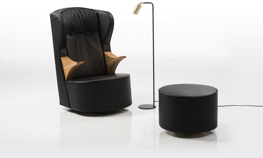 brühl Круглый кожаный пуф Poem sun-id-1395507 - Вид №5