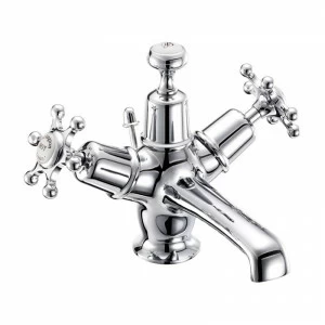 Смеситель для раковины на 1 отверстие с донным клапаном [BI4]  Burlington T12-QT, T3