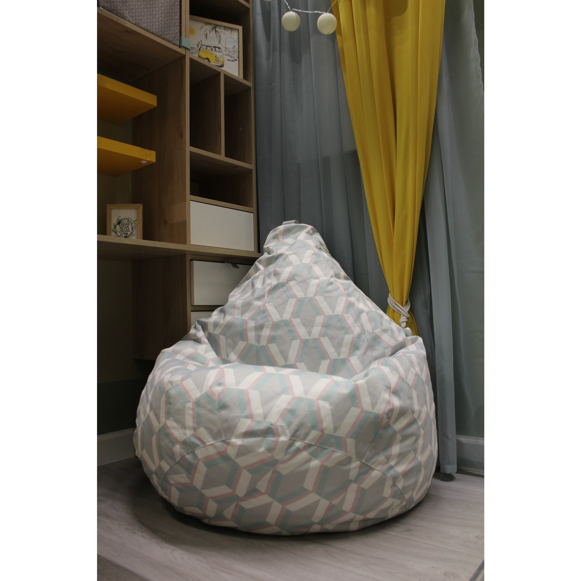 82152219 Кресло-груша, 120х70х60 см, цвет геометрия Santreyd  - Вид №4