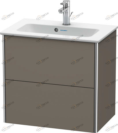 XS416509090 XSquare Тумбочка подвесная компакт Фланелево-серый шелковисто-матовый лак Duravit