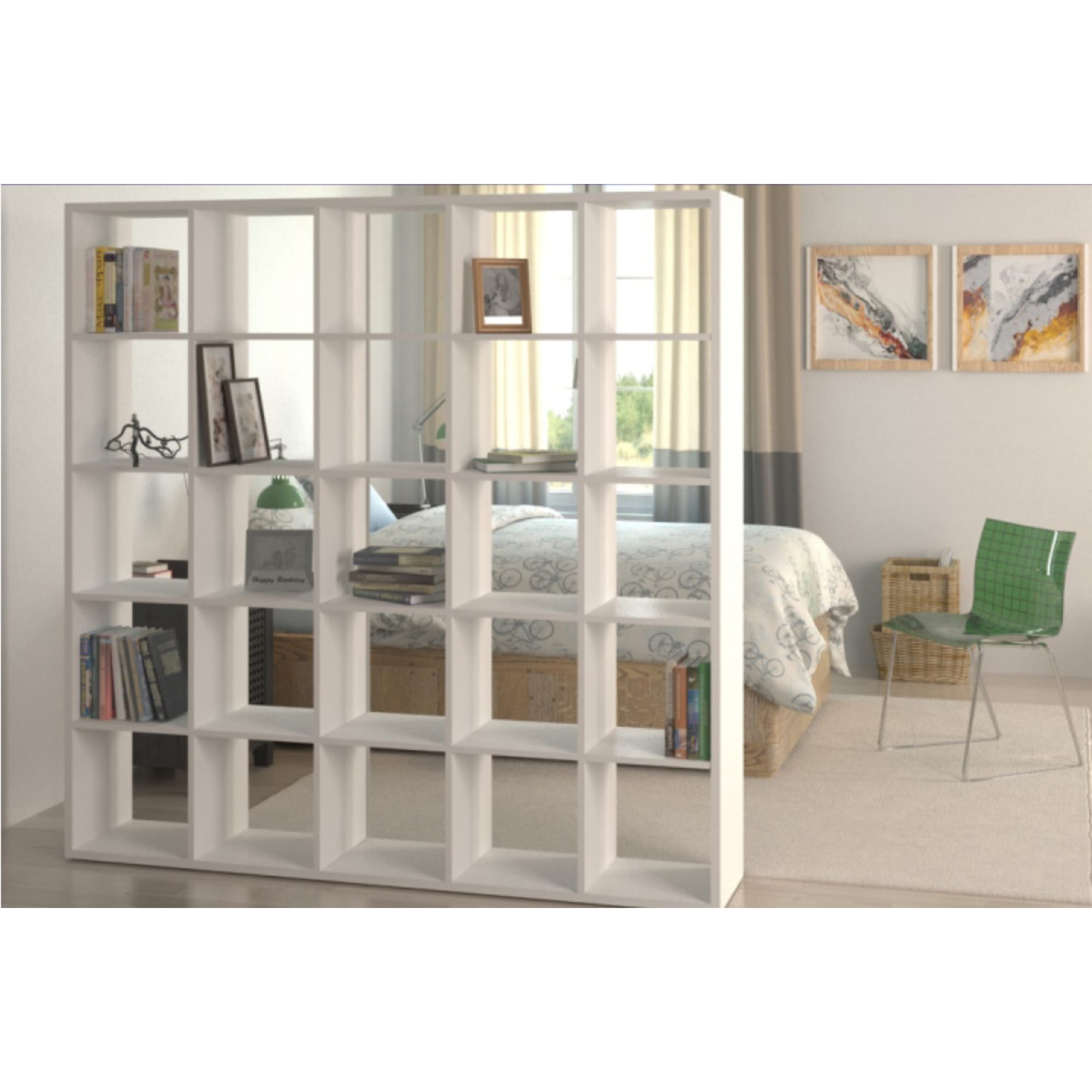 18534166 Стеллаж 25 секций 170,8x170,8x31 см, ЛДСП, цвет белый Santreyd  - Вид №9