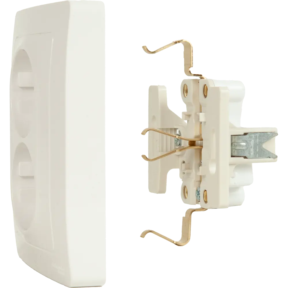 Розетка двойная встраиваемая Systeme Electric Blanca с заземлением со шторками цвет белый 86728849 STLM-2043664 - Вид №4