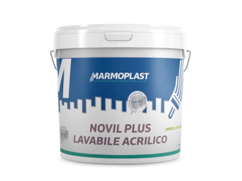 Моющаяся и дышащая моющаяся краска с защитой от плесени Progettomateria NOVIL PLUS LAVABILE ACRILICO ARCH-00051845