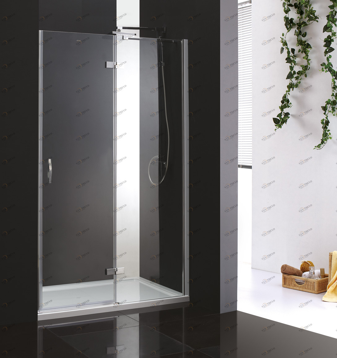Душевая дверь в нишу CEZARES BERGAMO-W-B-12-90-C-Cr-L