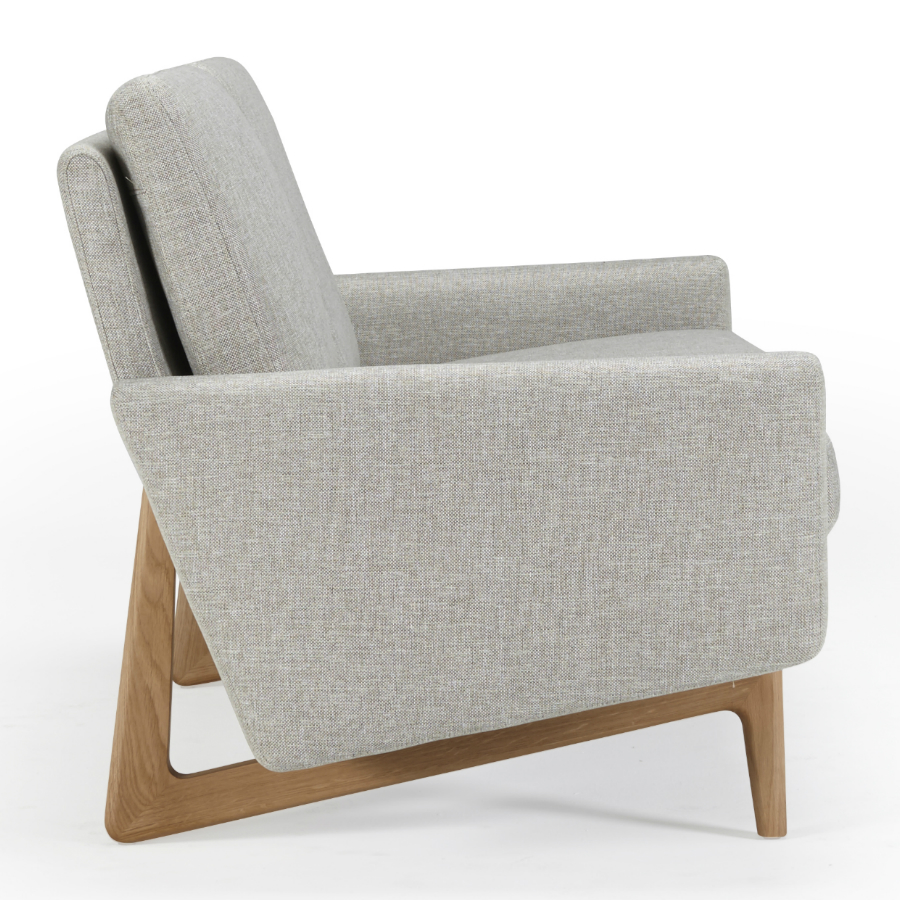 Диван двухместный Egsmark с мягкими подлокотниками, лакированный дуб, темно-песочный Kragelund 20002202244 - Вид №5