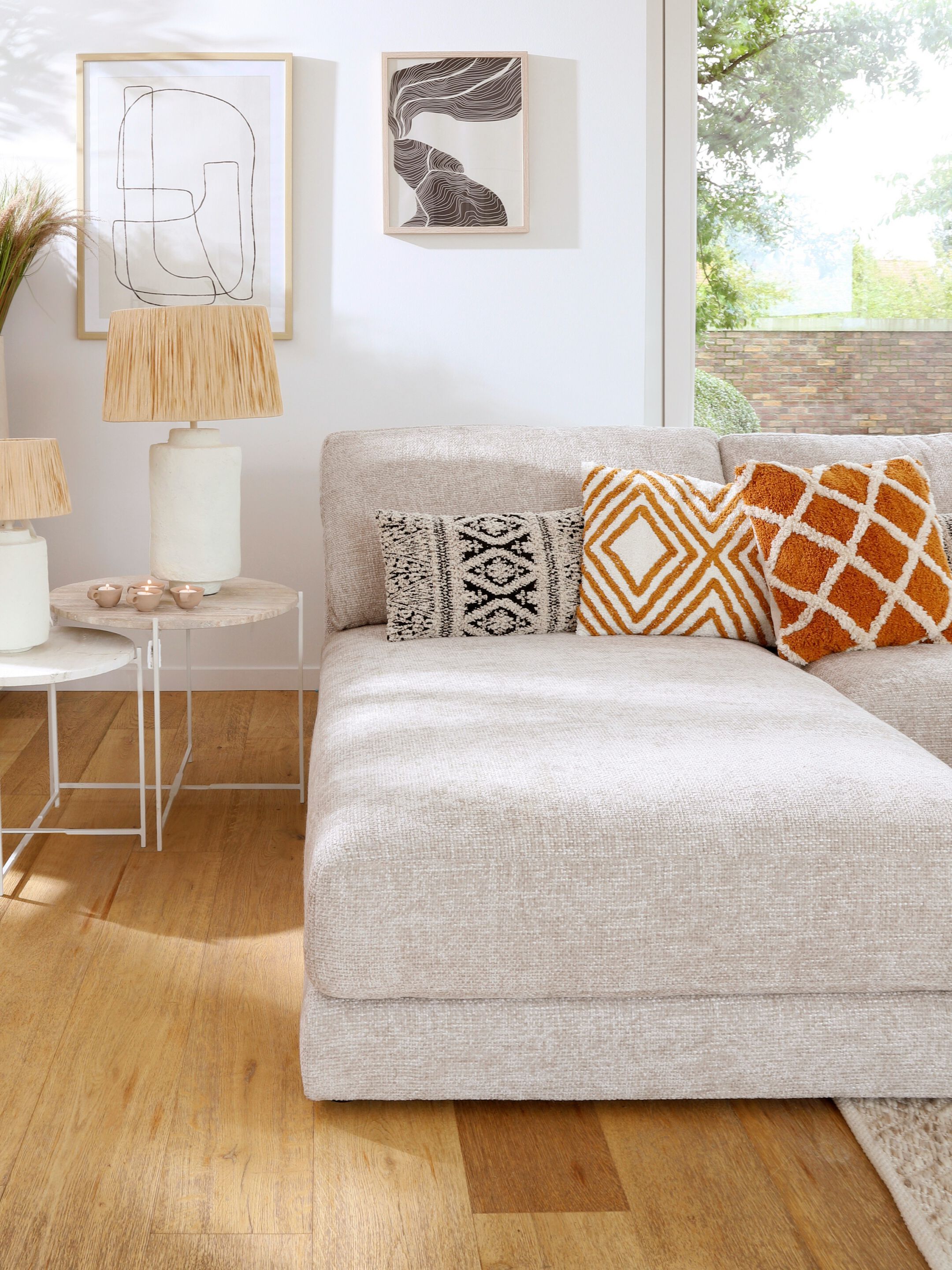 Настольная лампа из песты и рафии POMAX FELISA ARCH-00046445 - Вид №3