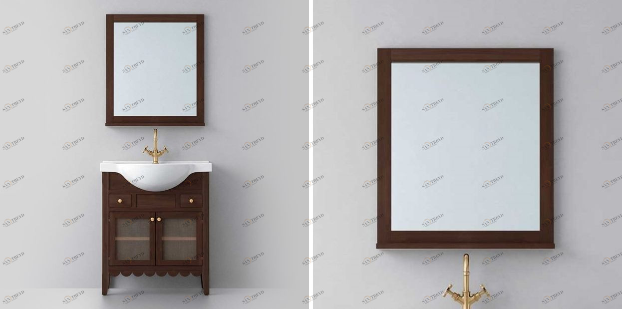 Avila Dos Зеркало COUNTRY в раме с полкой 70x80 Color 48 COLONIAL COUNTRY MIRRORS 2900466N48