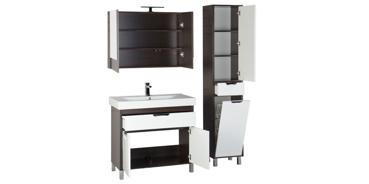 Комплект мебели Aquanet Гретта 90 венге (камерино) 00172720 - Вид №2