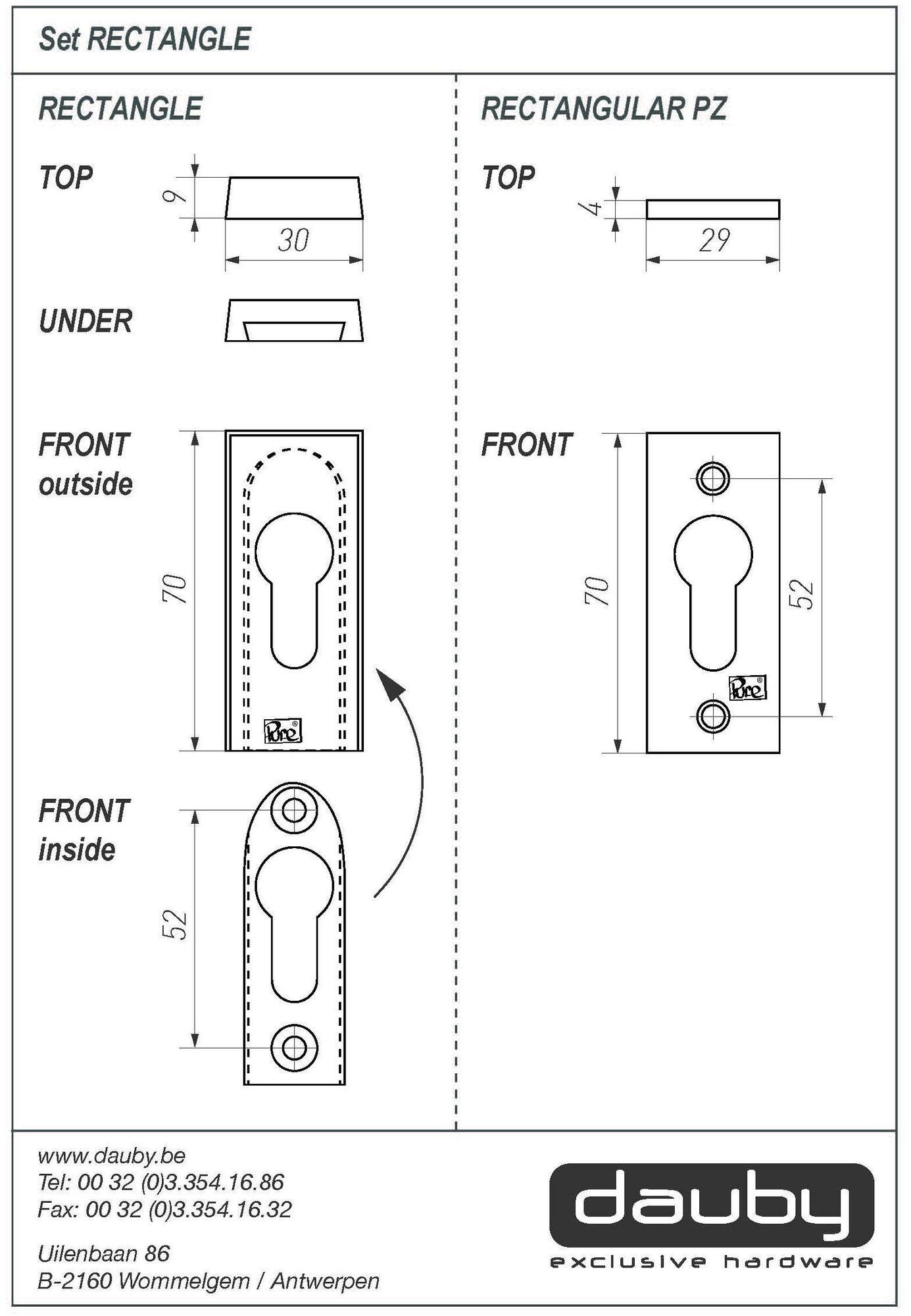 Dauby Прямоугольная насадка Pure® 10233 - Вид №1