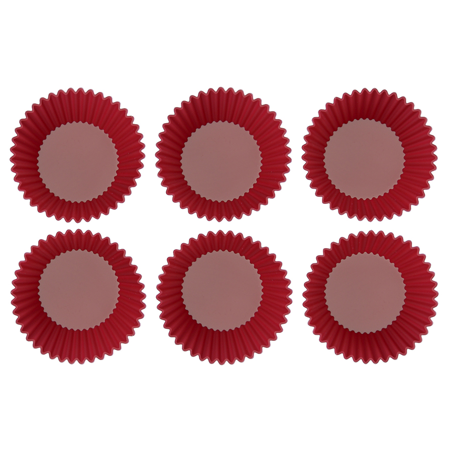 25.420.01.0165 Набор из 6 силиконовых форм для приготовления кексов cupcake Silikomart  - Вид №2