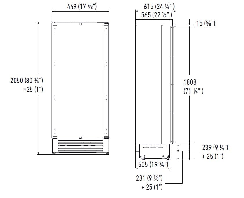 Встраиваемый вертикальный морозильник no frost FHIABA Integrated ARCH-00032838 - Вид №4