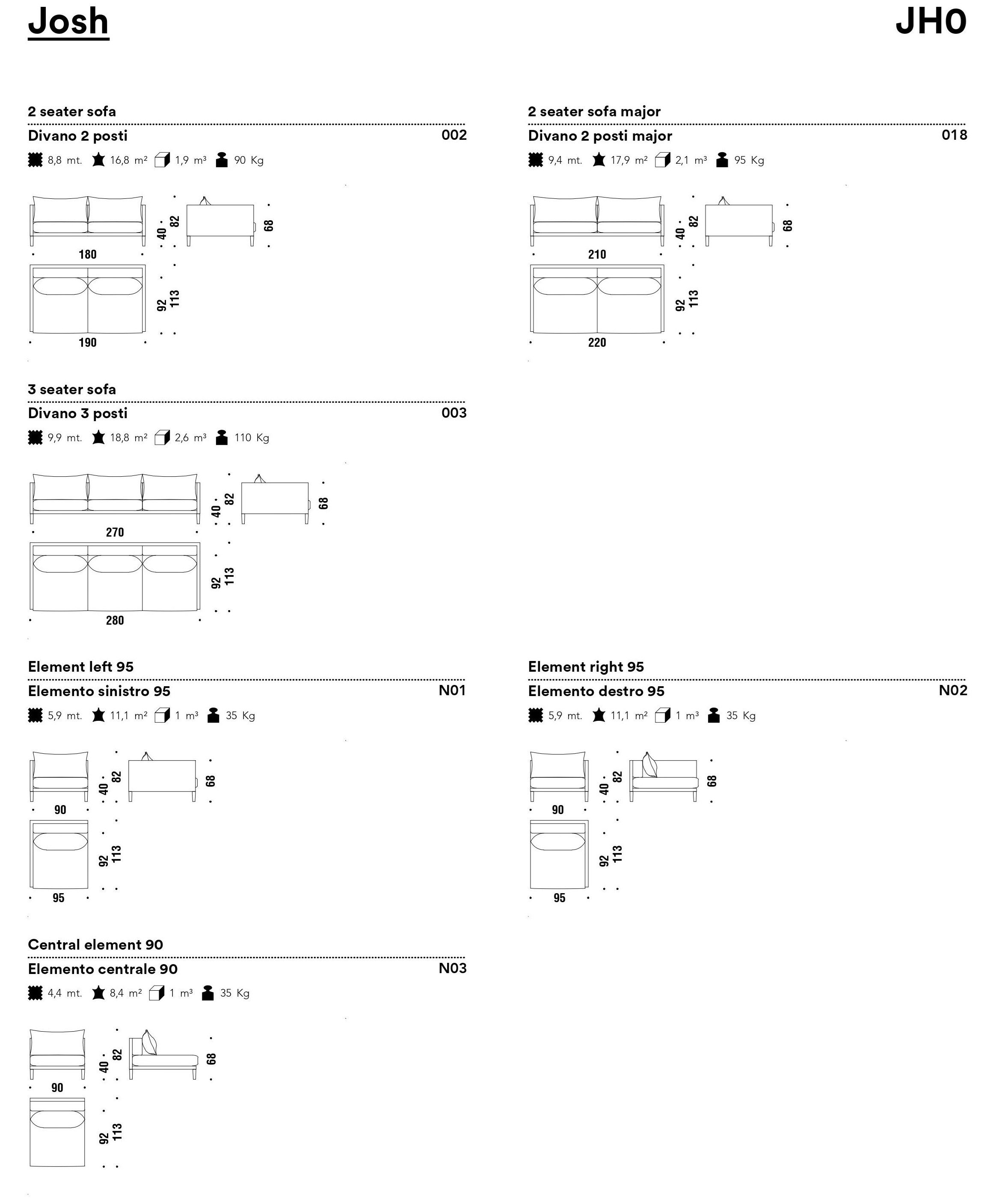 Съемный диван из ткани MOROSO JOSH ARCH-00026530 - Вид №1