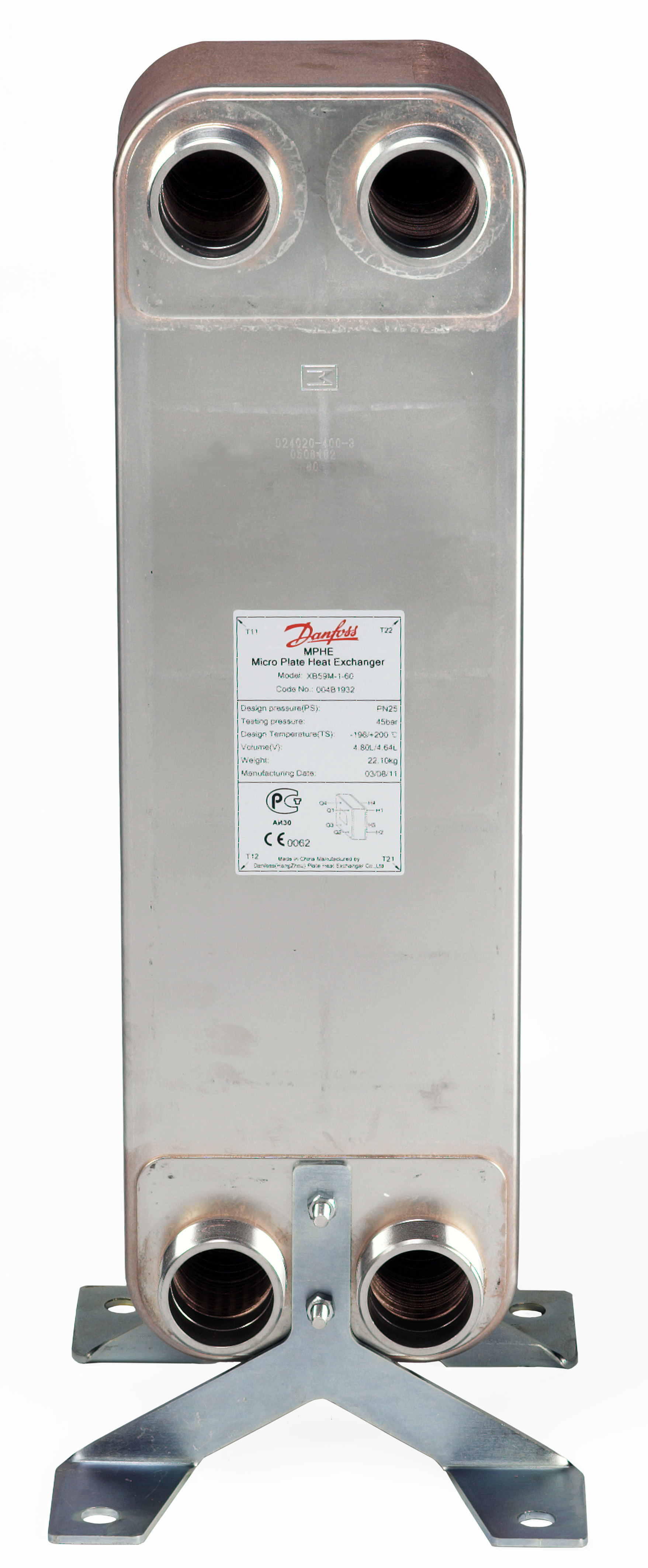 Danfoss Паяный пластинчатый теплообменник серии XB59M XB 59M-1-30 Паяный ТО 004B1920  - Вид №53