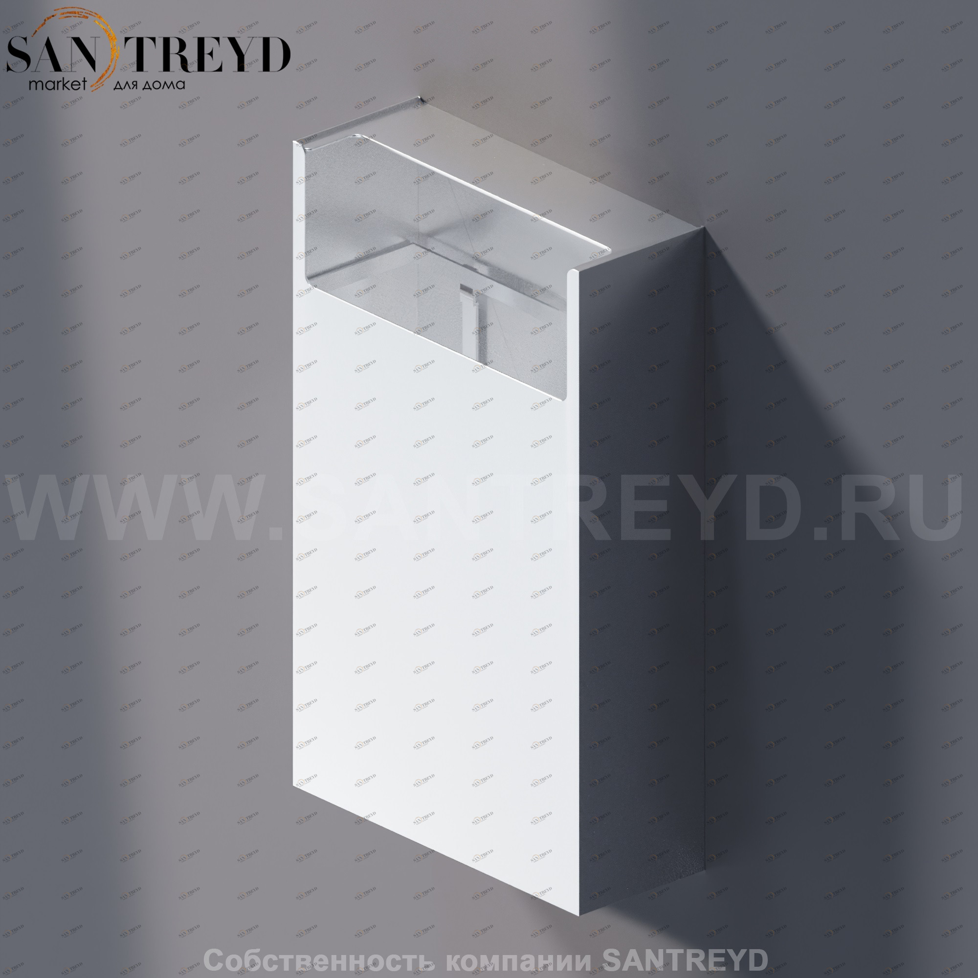 Agape MACH Корзина для мусора хромированный сатин AMAC0664SP