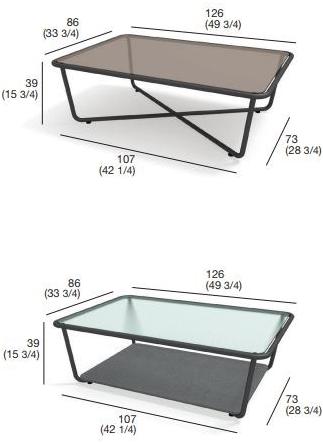 RODA Прямоугольный стеклянный садовый столик Sunglass sun-id-1508134 - Вид №8