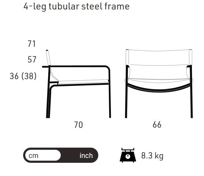 Стул из нержавеющей стали с подлокотниками KFF бассейн ARCH-00134203 - Вид №11