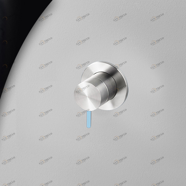 Смеситель для душа сталь глянцевая с голубой ручкой Toki Radomonte TKI8LCIL27