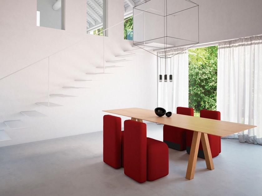 Viccarbe Кресло с обивкой из ткани на колесиках по контракту Season sun-id-1442534 - Вид №5