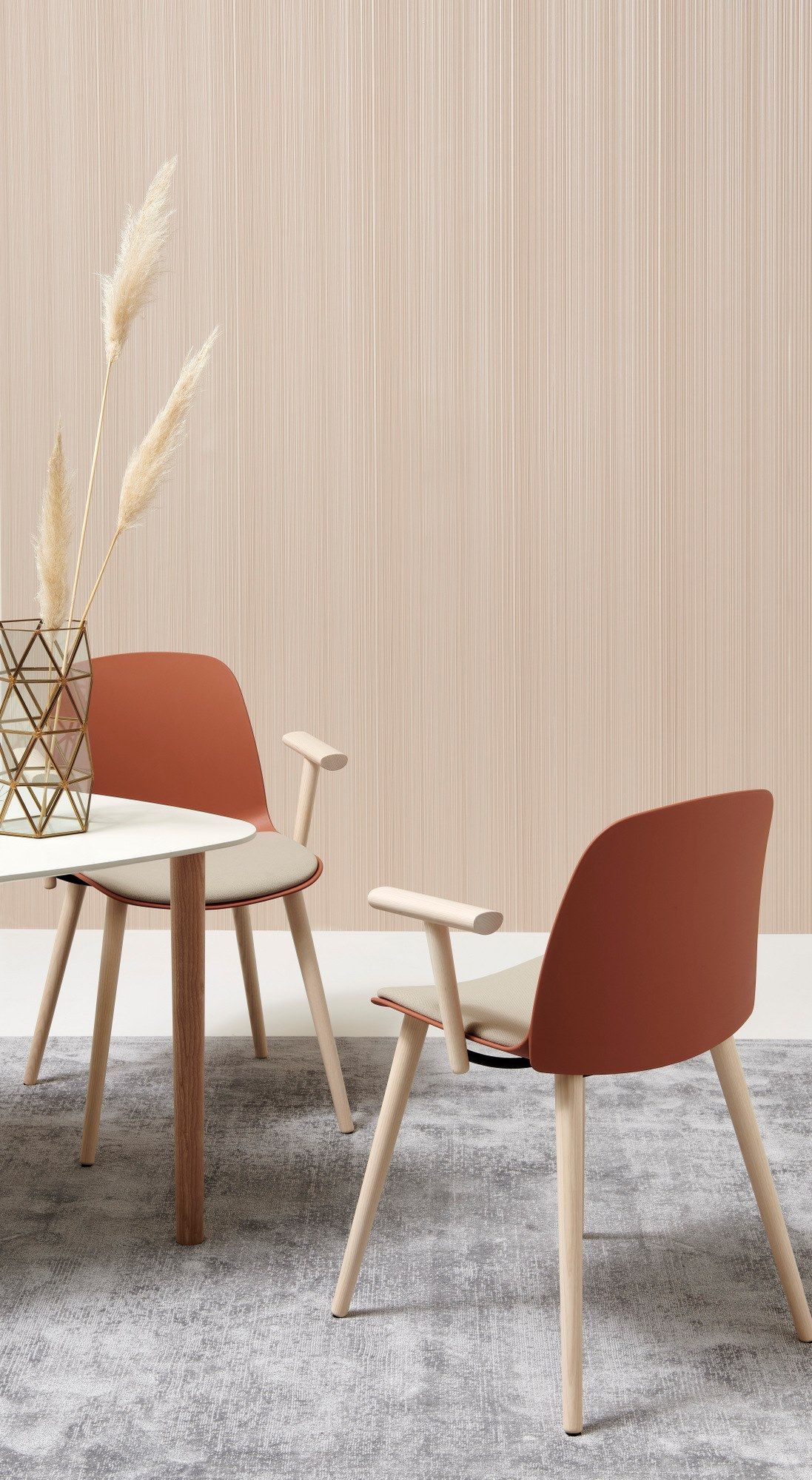 Мягкий стул из ткани Diemme Kire ARCH-00150856 - Вид №2