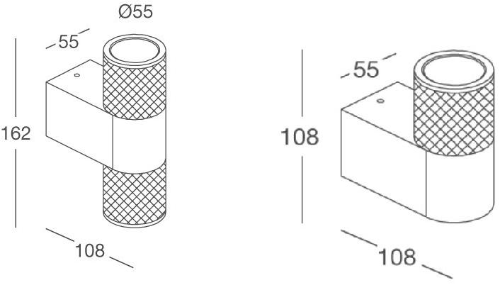 DGA Светодиодный настенный светильник для улицы из алюминия sun-id-1385711 - Вид №6