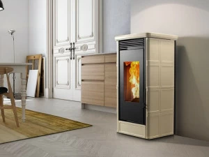 CAMINETTI MONTEGRAPPA Настенная печь на пеллетах из майолики Country