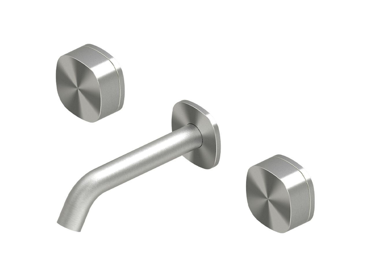 Настенный смеситель для раковины из нержавеющей стали с 3 отверстиями Quadrodesign супер ARCH-00084793 - Вид №1