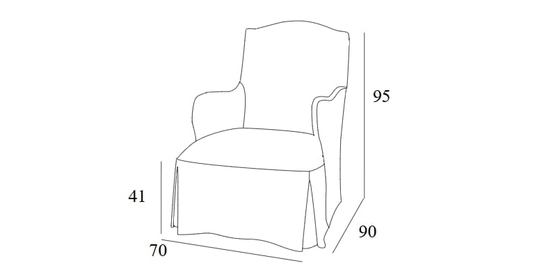 Тканевое кресло с подлокотниками Collett & Victor BENISA ARCH-00024442 - Вид №2