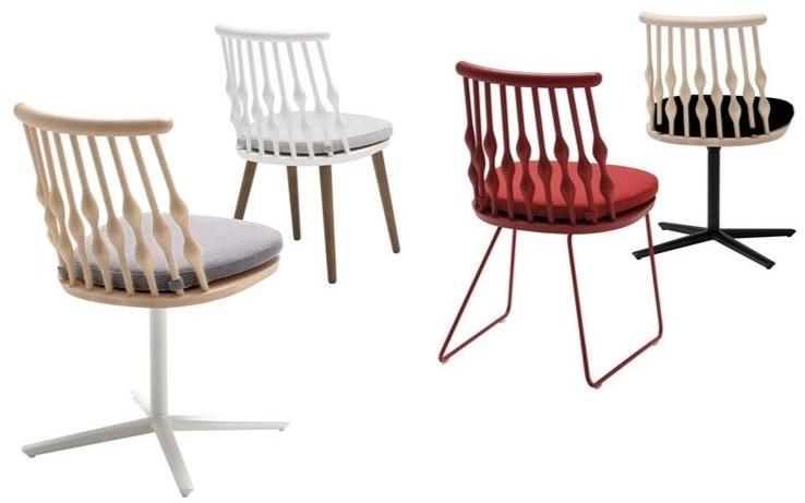 Andreu World Вращающееся кресло из бука с 4-мя спицами Nub Si1451 - Вид №4