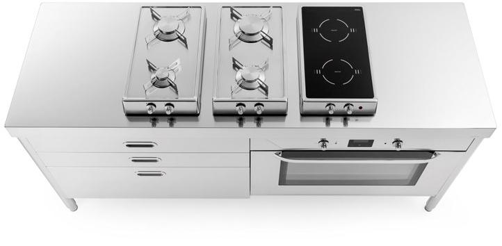 ALPES-INOX Профессиональная отдельно стоящая кухня из нержавеющей стали Liberi in cucina C190 - Вид №2