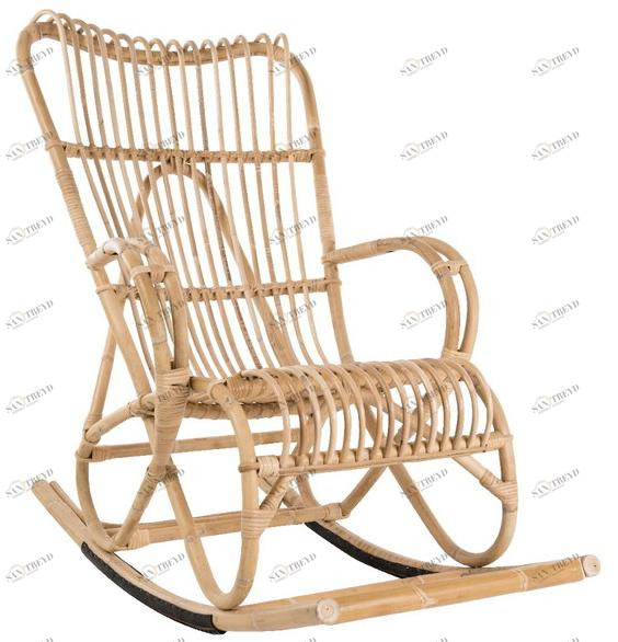 Kok Maison Кресло-качалка из ротанга с подлокотниками Vintage 629/4