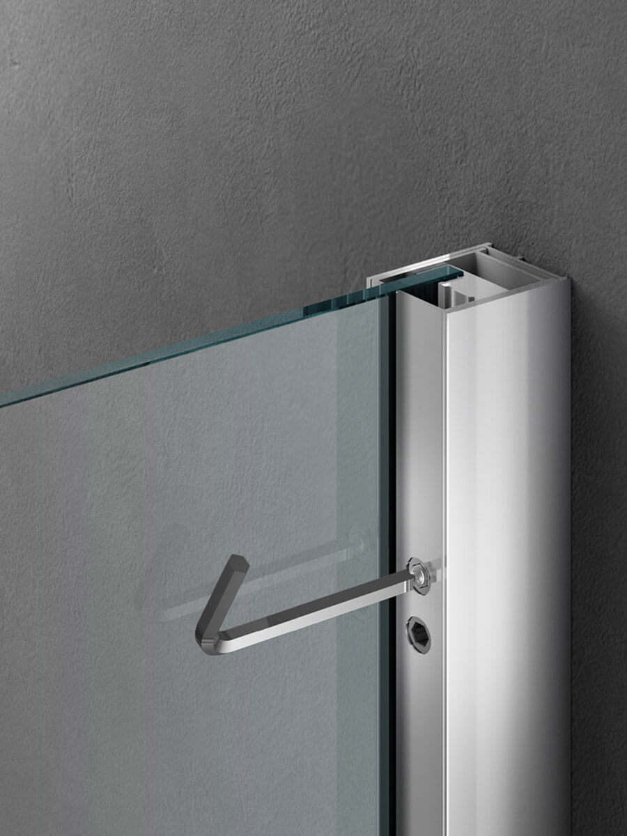 Маятниковая дверь в нишу Provex Jolly JN 0070 JN 05 GL стекло прозрачное 0070JN05GL - Вид №1