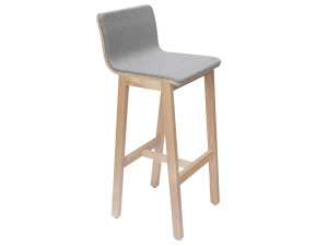 Высокий стул с тканевой подкладкой