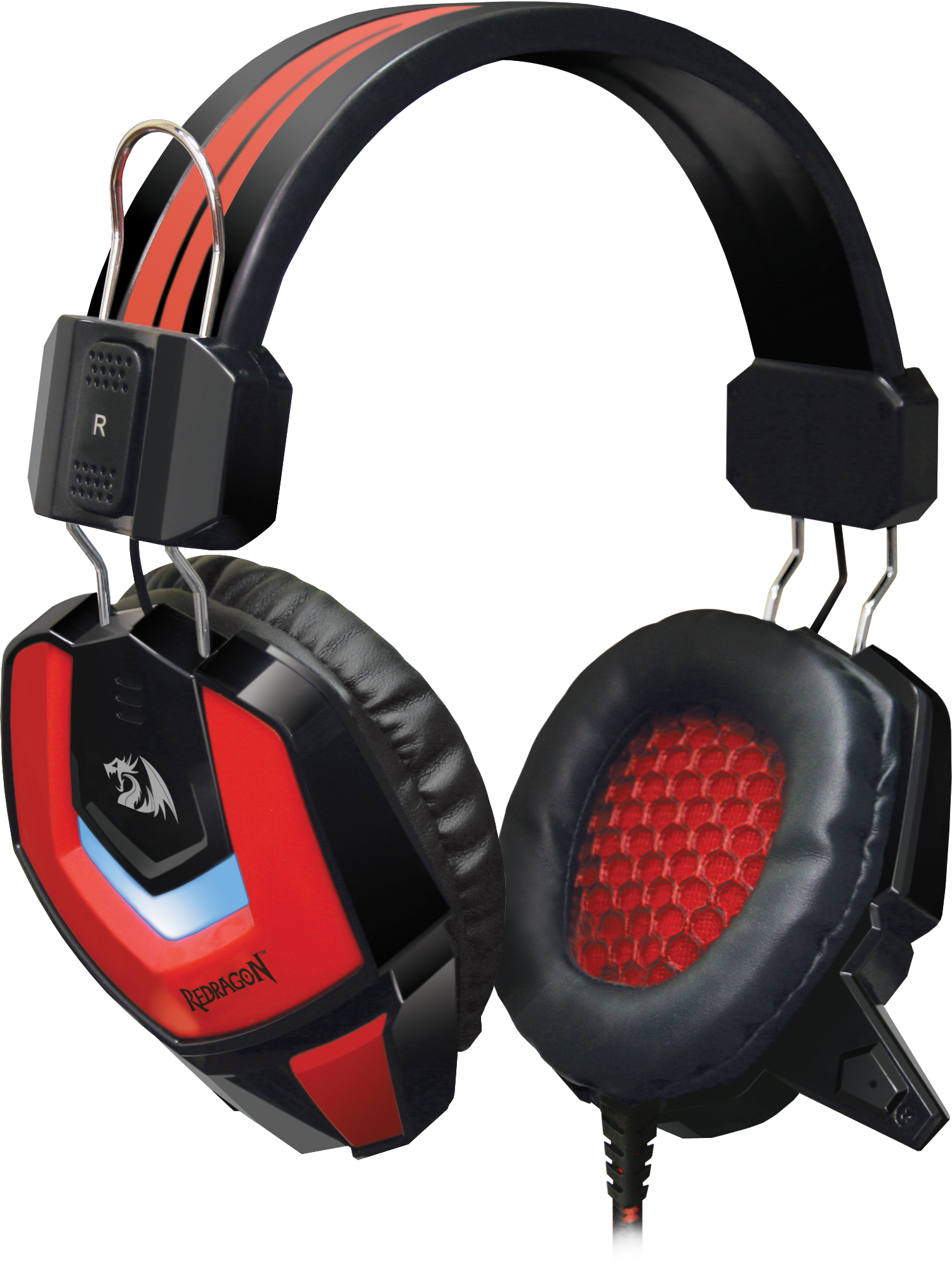 64204 игровая гарнитура ridley красный + черный, кабель 2,2 м Redragon Santreyd  - Вид №3