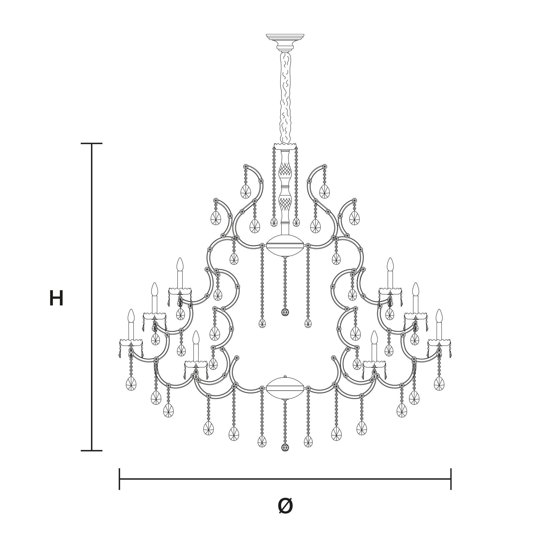 Подвесной светильник с кристаллами Masiero Aqaba ARCH-00015892 - Вид №1
