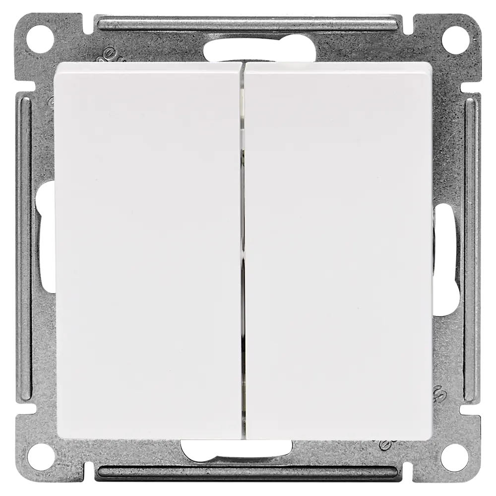 Выключатель встраиваемый Systeme Electric AtlasDesign 2 клавиши цвет жемчужный STLM-2132300