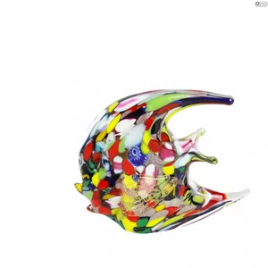 1520 ORIGINALMURANOGLASS Фигурка рыбки - муррины и золото - муранское стекло  см