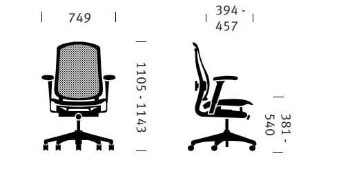 Офисное кресло с 5 спицами Herman Miller клетки ARCH-00024498 - Вид №5