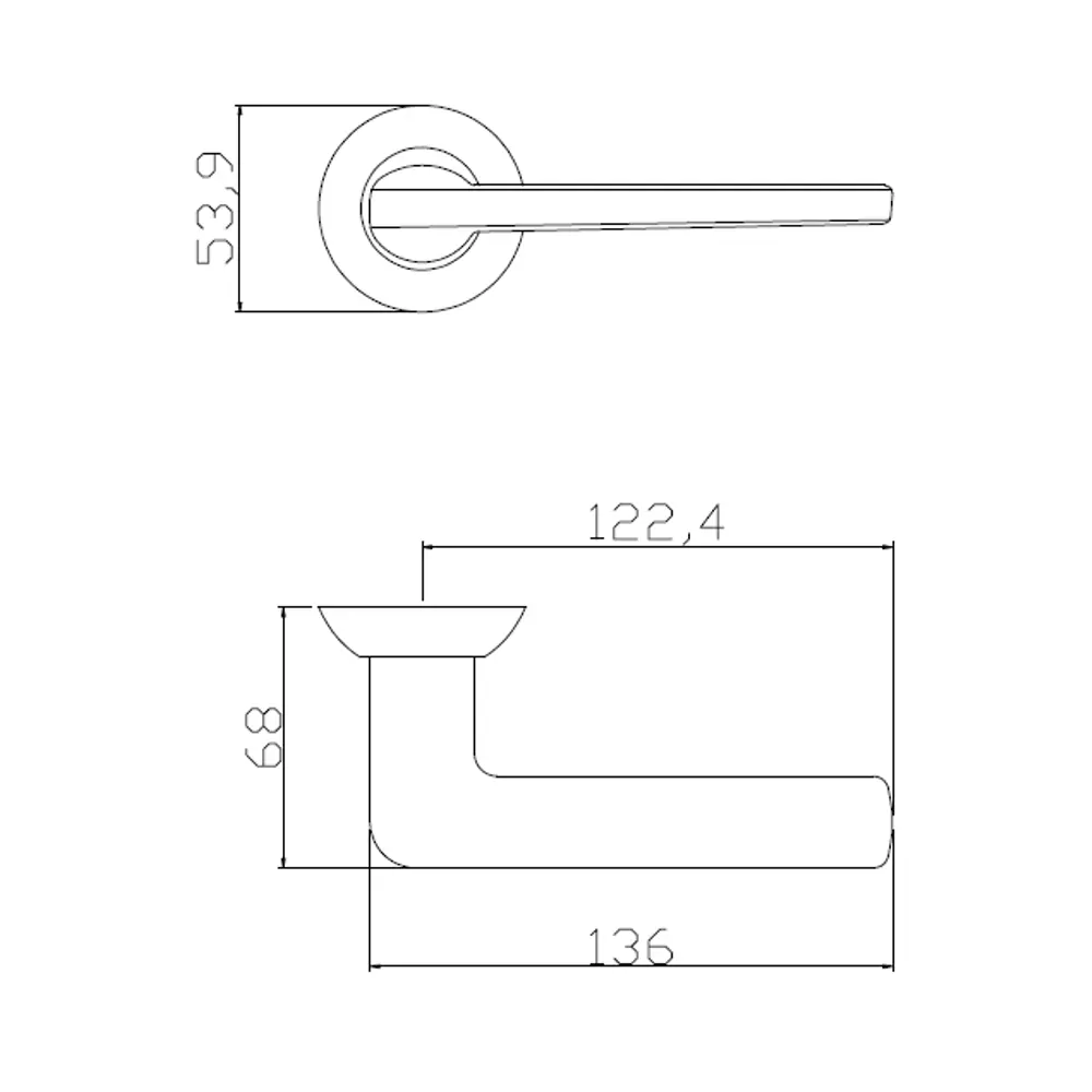 Дверные ручки Edson EDS-66H-R1 золотые на розетке 85170623 STLM-0059422 - Вид №4