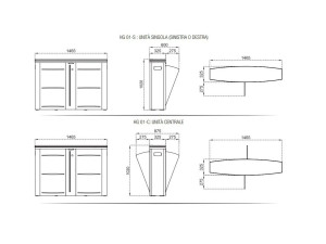 Двунаправленный моторизованный дверной проем со скрытыми дверями