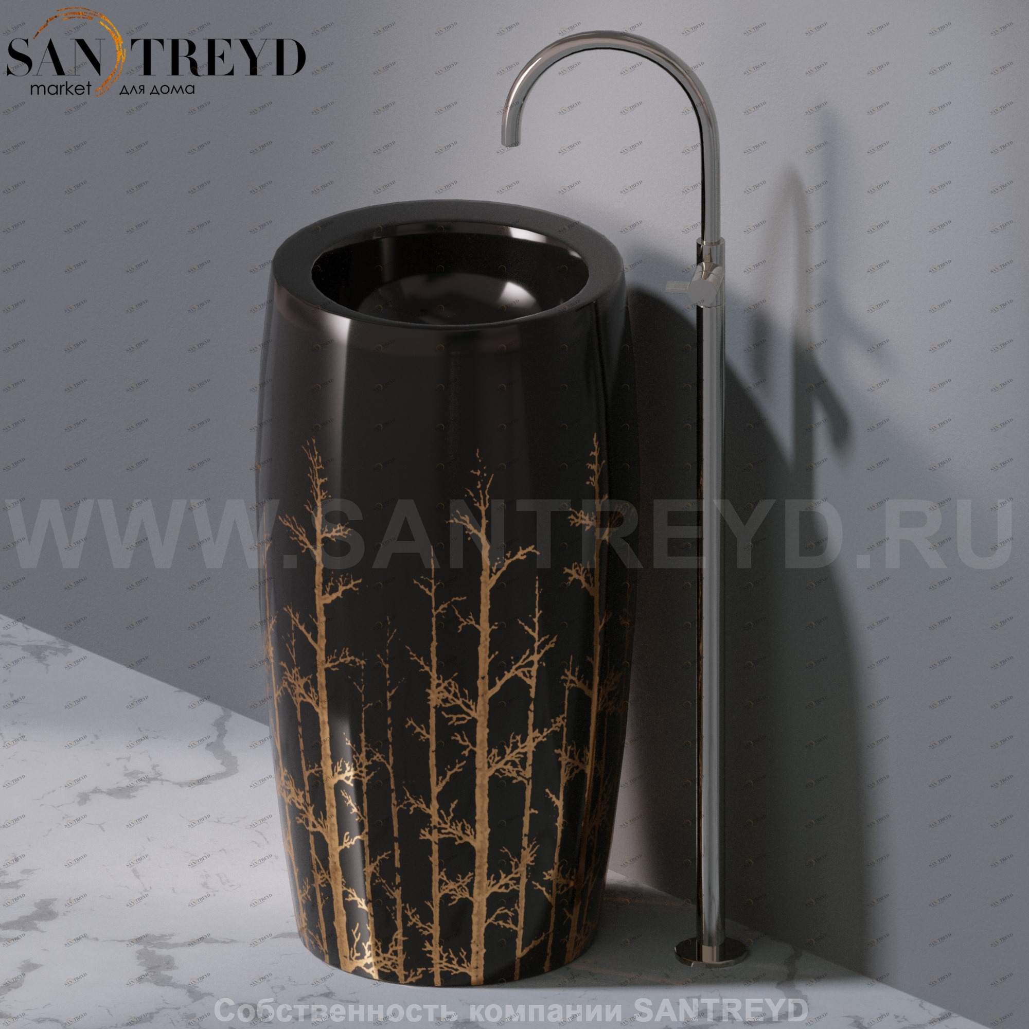 L100T0R0VT.406G Напольная раковина стоящая круглая A. e T. Italia SPOT AeT ITALIA TOTEM