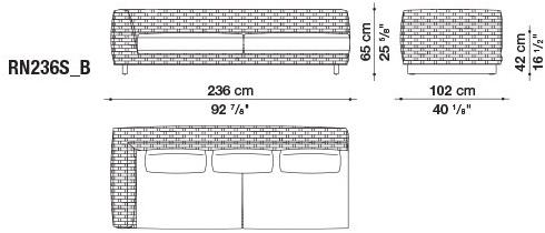 B&B Italia Outdoor Диван Textilene Ray outdoor sun-id-1456367 - Вид №7