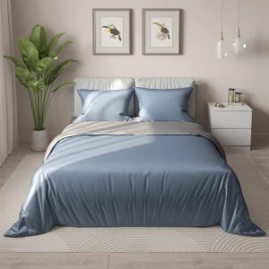 Комплект постельного белья НТК полутораспальный из полисатина в нежных тонах 89404959