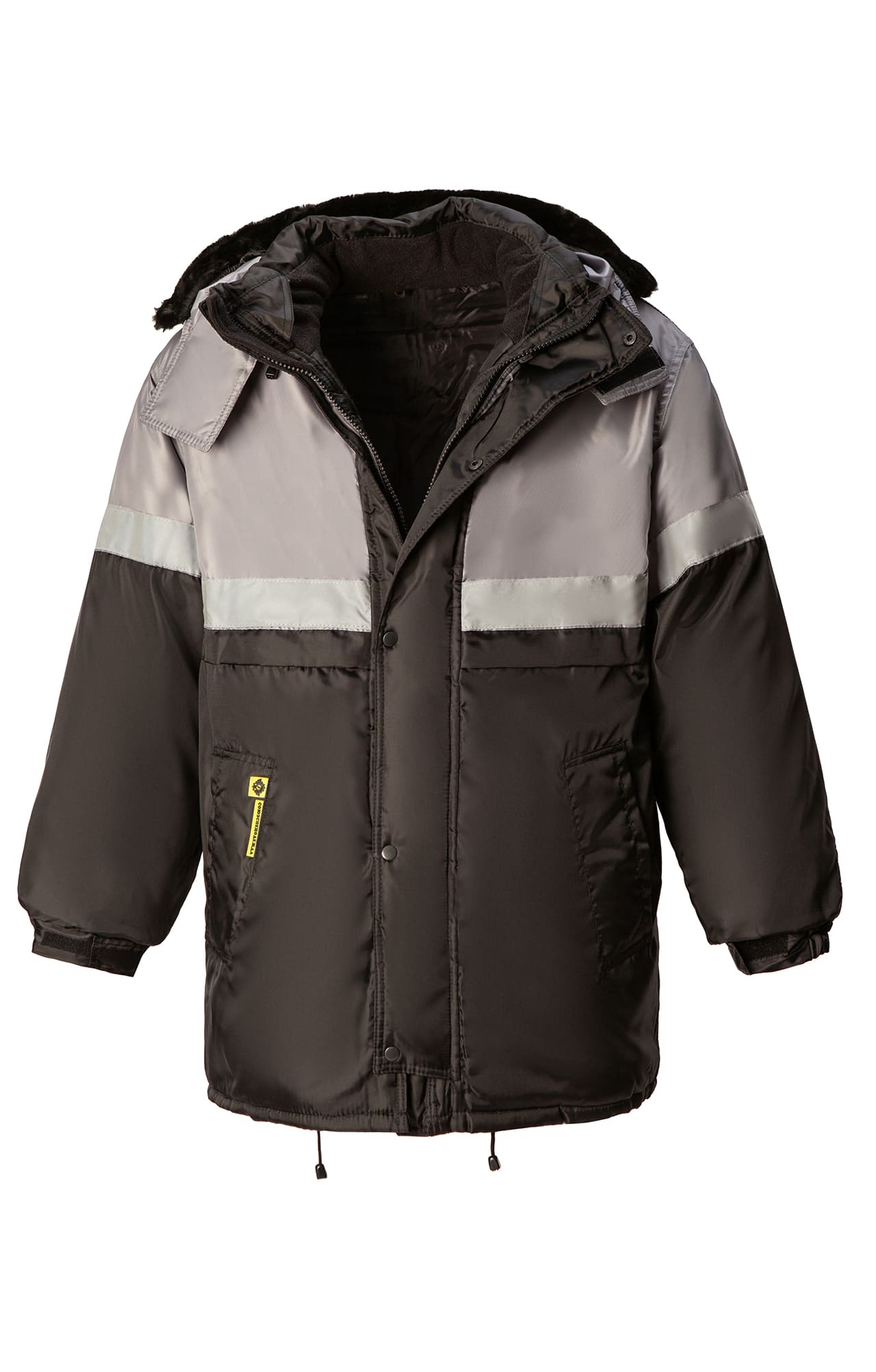 64918 Костюм "Уренгой" VIP зимний черно-стальной с СВП  Зимняя спецодежда  размер 60-62/182-188  - Вид №3